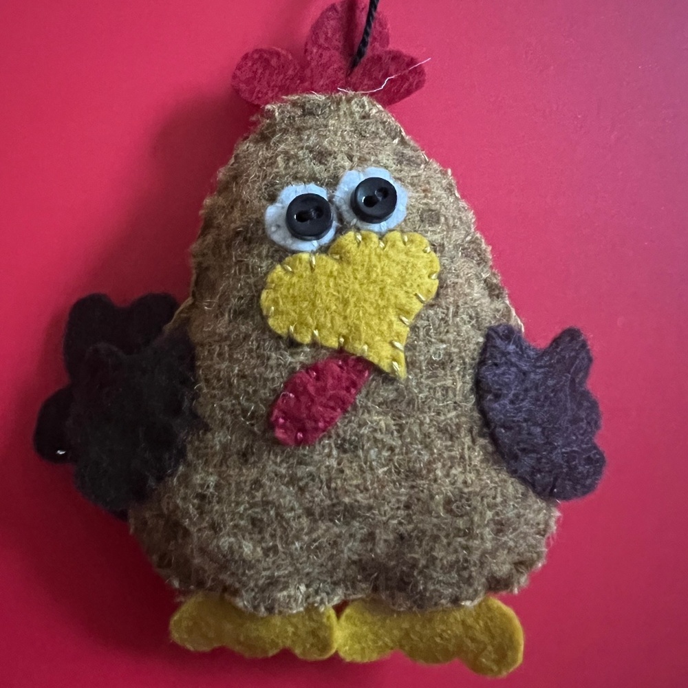 Handmade Chicken Ornament